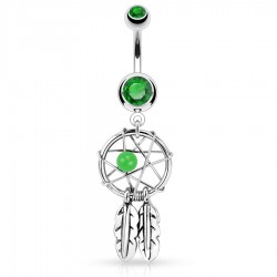 Piercing nombril attrape rêve 01 - Deux plumes