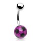 Piercing nombril UV 57 - Ballon de football lilas