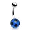 Piercing nombril UV 57 - Ballon de football bleu