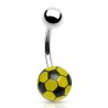 Piercing nombril UV 57 - Ballon de football jaune