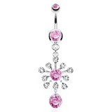 Piercing nombril flocon de neige (D82)