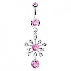 Piercing nombril flocon de neige (D82)