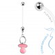 Piercing nombril grossesse 50 - Tétine rose