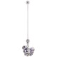 Piercing nombril grossesse 01 - Papillon multiples cristaux lilas