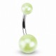 Piercing nombril UV 34 - Boules perles vert-pomme