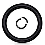 Piercing anneau 1,6mm 11 - Anneau brisé plaqué-titane noir
