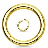 Piercing anneau 1,6mm 11 - Anneau brisé plaqué-or jaune