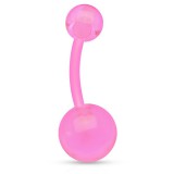 Piercing nombril UV 08 - Flexible unicolore rose