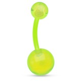 Piercing nombril UV 08 - Flexible unicolore vert-pomme