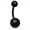 Piercing nombril UV 08 - Flexible unicolore noir