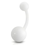Piercing nombril UV 08 - Flexible unicolore blanc