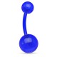 Piercing nombril UV 08 - Flexible unicolore bleu