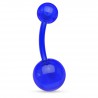 Piercing nombril UV 08 - Flexible unicolore bleu