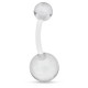 Piercing nombril UV 08 - Flexible unicolore transparent