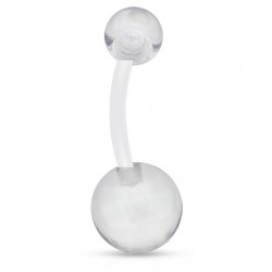 Piercing nombril UV 08 - Flexible unicolore transparent
