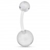 Piercing nombril UV 08 - Flexible unicolore transparent