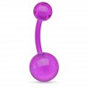 Piercing nombril UV 08 - Flexible unicolore lilas