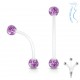 Piercing nombril grossesse boules paillettes lilas (09)