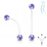 Piercing nombril grossesse 09 - UV boules paillettes bleues