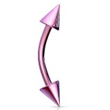 Banane 09 - Plaqué-titane lilas deux pointes