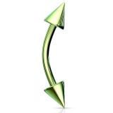 Banane 09 - Plaqué-titane vert-pomme deux pointes