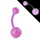 Piercing nombril UV 12 - Flexible fluorescent lilas
