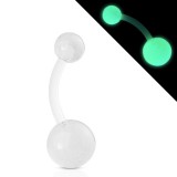 Piercing nombril UV 12 - Flexible fluorescent transparent