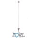 Piercing nombril grossesse 44 - Love bleu-clair