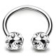 Piercing fer à cheval 74 - Sept cristaux transparents