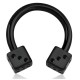 Piercing fer à cheval 49 - Noir dés
