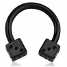 Piercing fer à cheval 49 - Noir dés