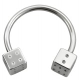 Piercing fer à cheval 47 - Acier dés