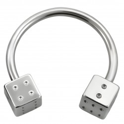 Piercing fer à cheval 47 - Acier dés