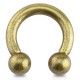 Piercing fer à cheval doré et vieilli 3 à 10mm