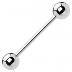 Piercing barbell 01 - Acier boules