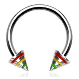 Piercing micro-circulaire 30 - Acier rasta pointes