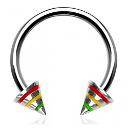 Piercing micro-circulaire 30 - Acier rasta pointes