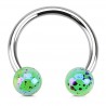 Piercing micro-circulaire 110 - Luisant tacheté vert-pomme