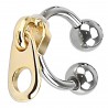 Piercing micro-circulaire 111 - Zip gold-ip jaune