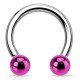 Piercing micro-circulaire 85 - Tige acier et boules lilas