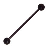 Piercing industriel 01 - Plaqué-titane noir boules