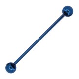Piercing industriel 01 - Plaqué-titane bleu boules