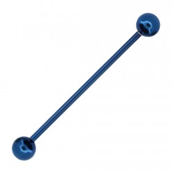 Piercing industriel 01 - Plaqué-titane bleu boules