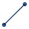 Piercing industriel 01 - Plaqué-titane bleu boules