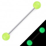 Piercing industriel 11 - Fluorescent vert-pomme boules