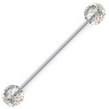 Piercing industriel 13 - Paillettes boules transparentes