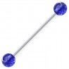 Piercing industriel 13 - Paillettes boules bleues