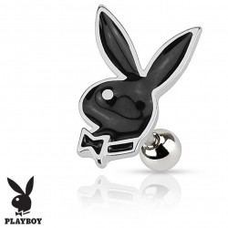 Cartilage hélix, tragus 273 - Playboy peint en noir