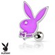 Cartilage hélix, tragus 273 - Playboy peint en lilas