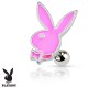 Cartilage hélix, tragus 273 - Playboy peint en rose